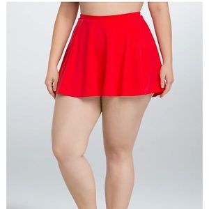2x torrid red swim skirt